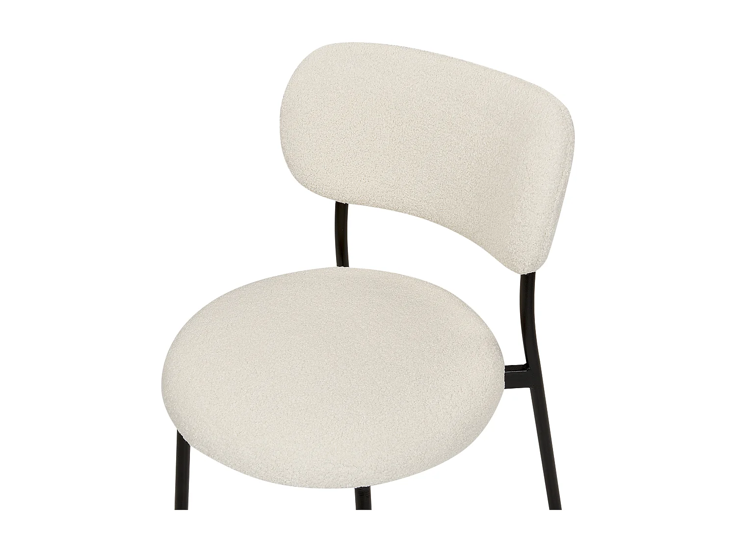 Set van 2 eetkamerstoelen CASEY Bouclé Gebroken wit