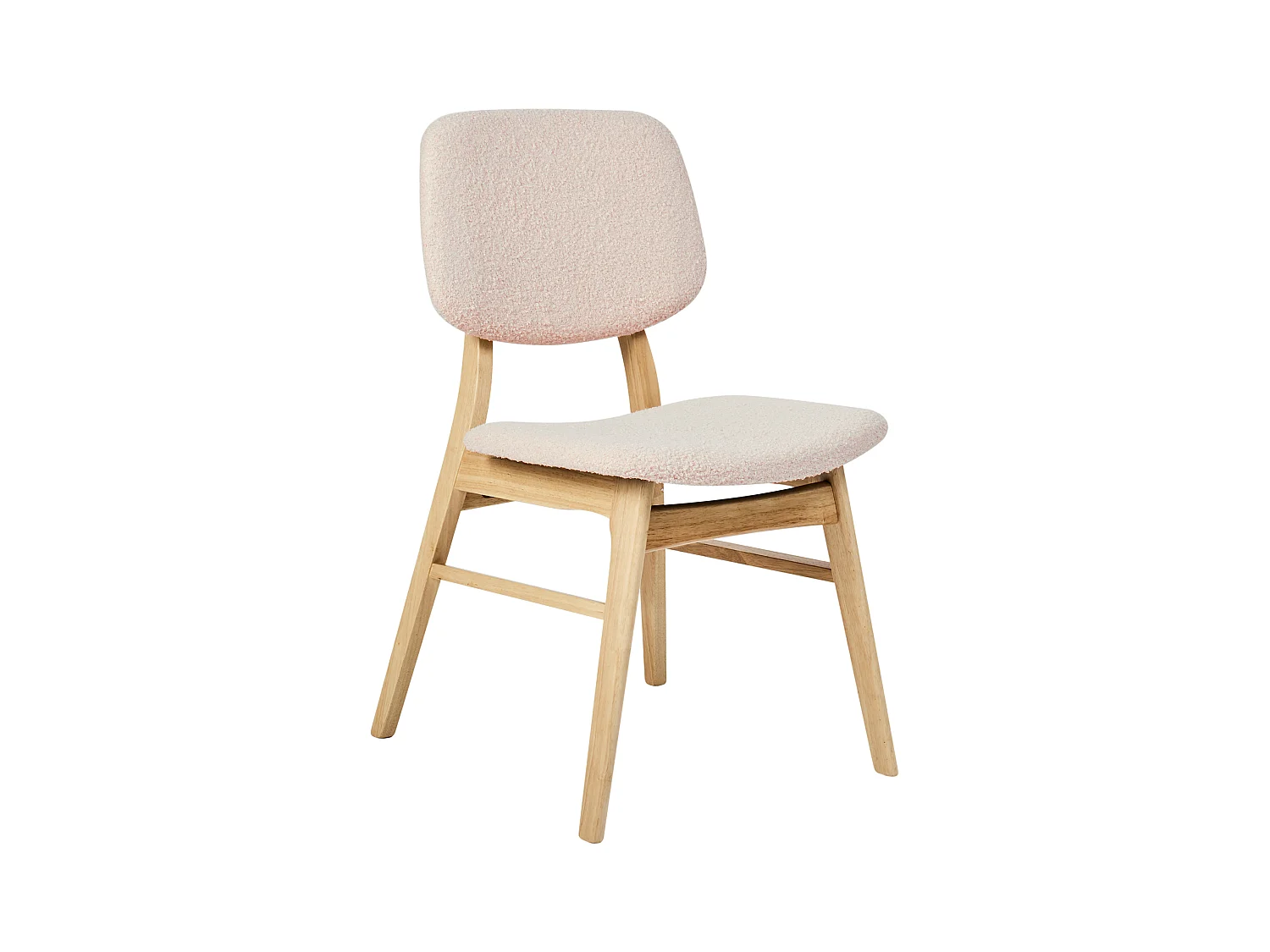 Lot de 2 chaises de salle à manger ELAINE Bois Marron clair/beige