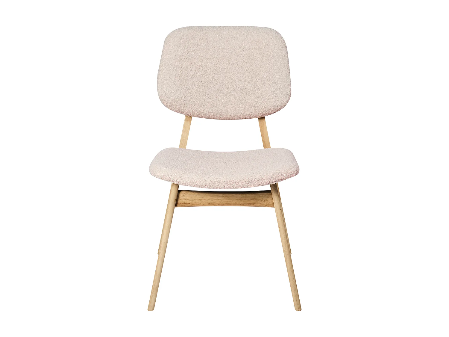 Lot de 2 chaises de salle à manger ELAINE Bois Marron clair/beige