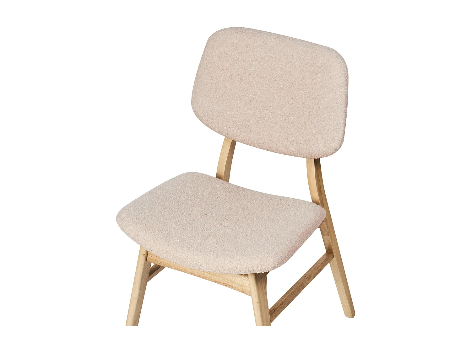 Lot de 2 chaises de salle à manger ELAINE Bois Marron clair/beige