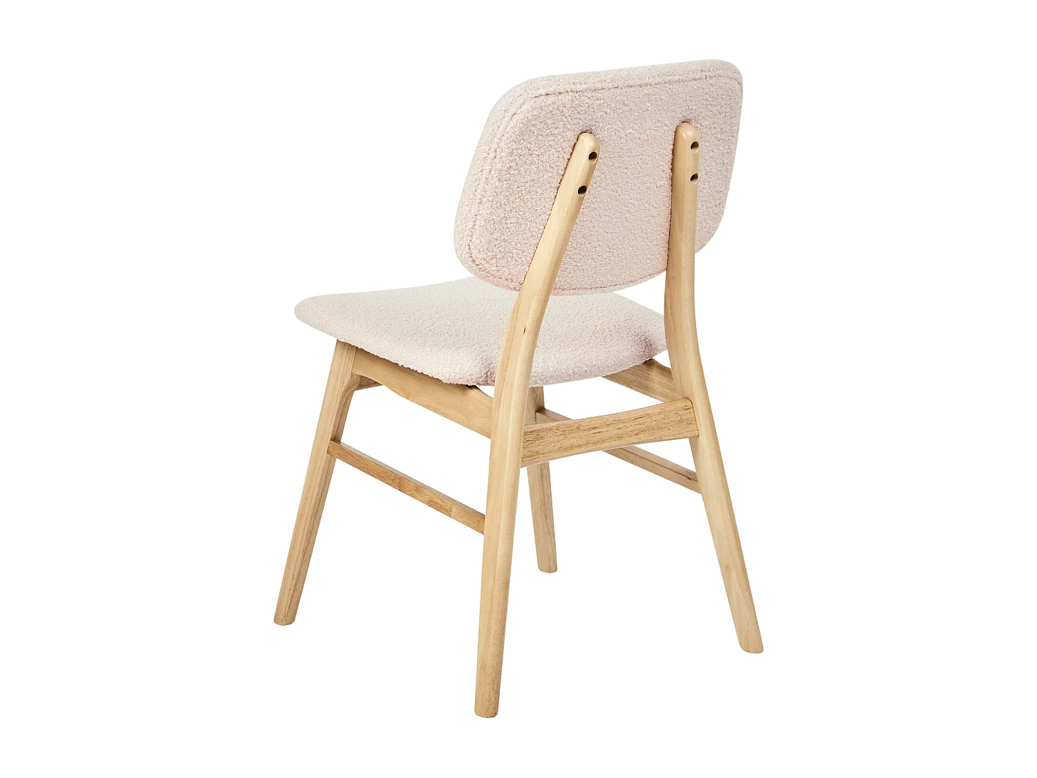 Lot de 2 chaises de salle à manger ELAINE Bois Marron clair/beige