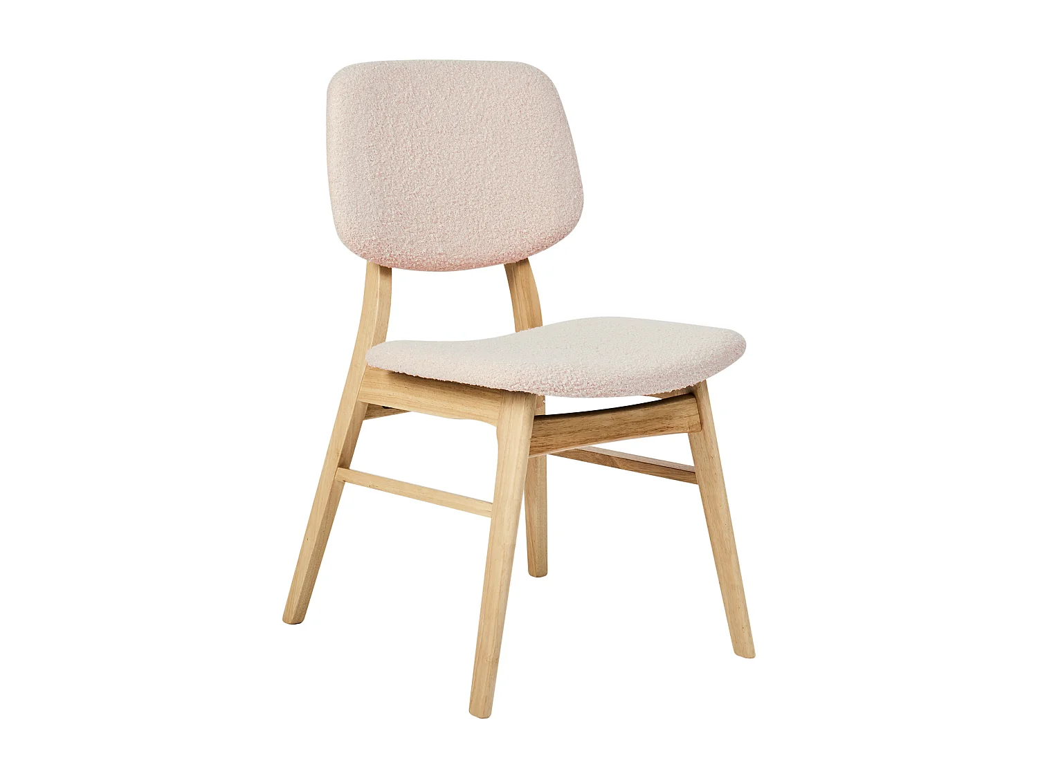 Lot de 2 chaises de salle à manger ELAINE Bois Marron clair/beige