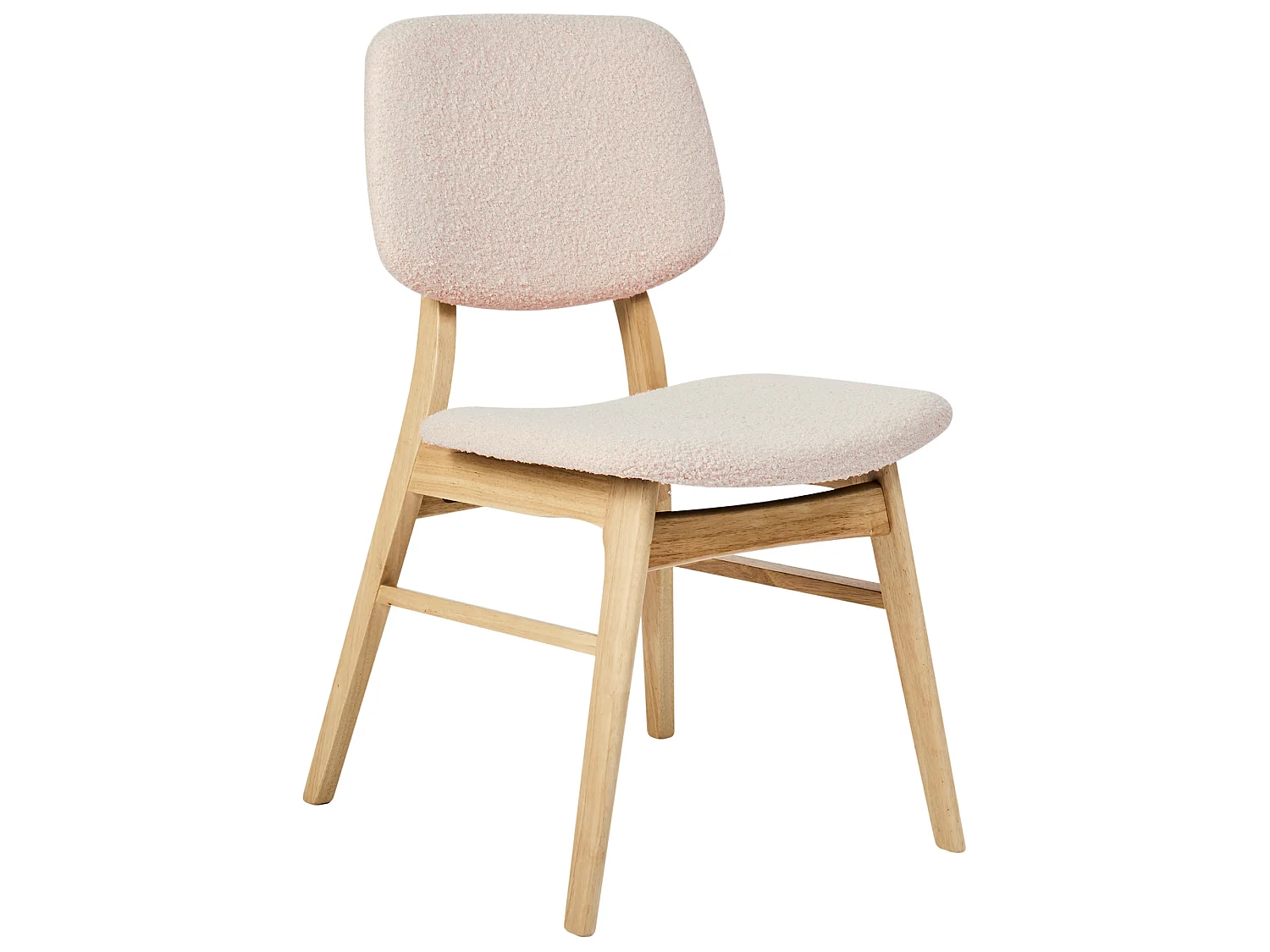 Lot de 2 chaises de salle à manger ELLA Bois Marron clair/beige