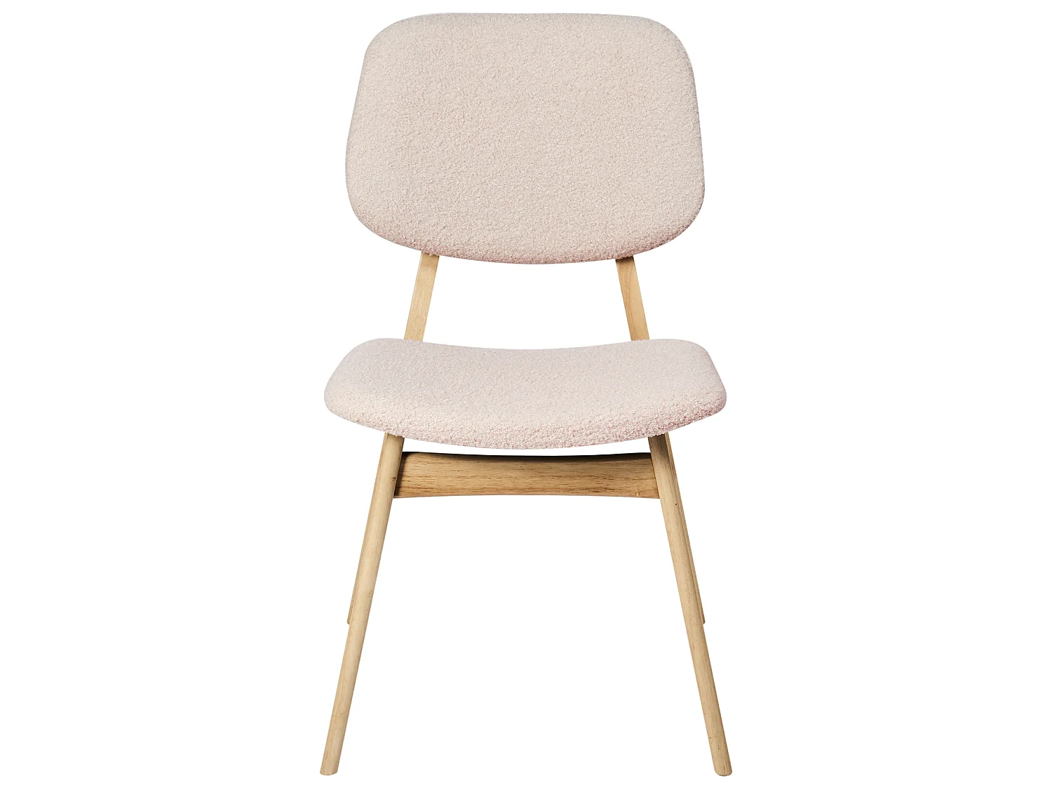 Lot de 2 chaises de salle à manger ELLA Bois Marron clair/beige