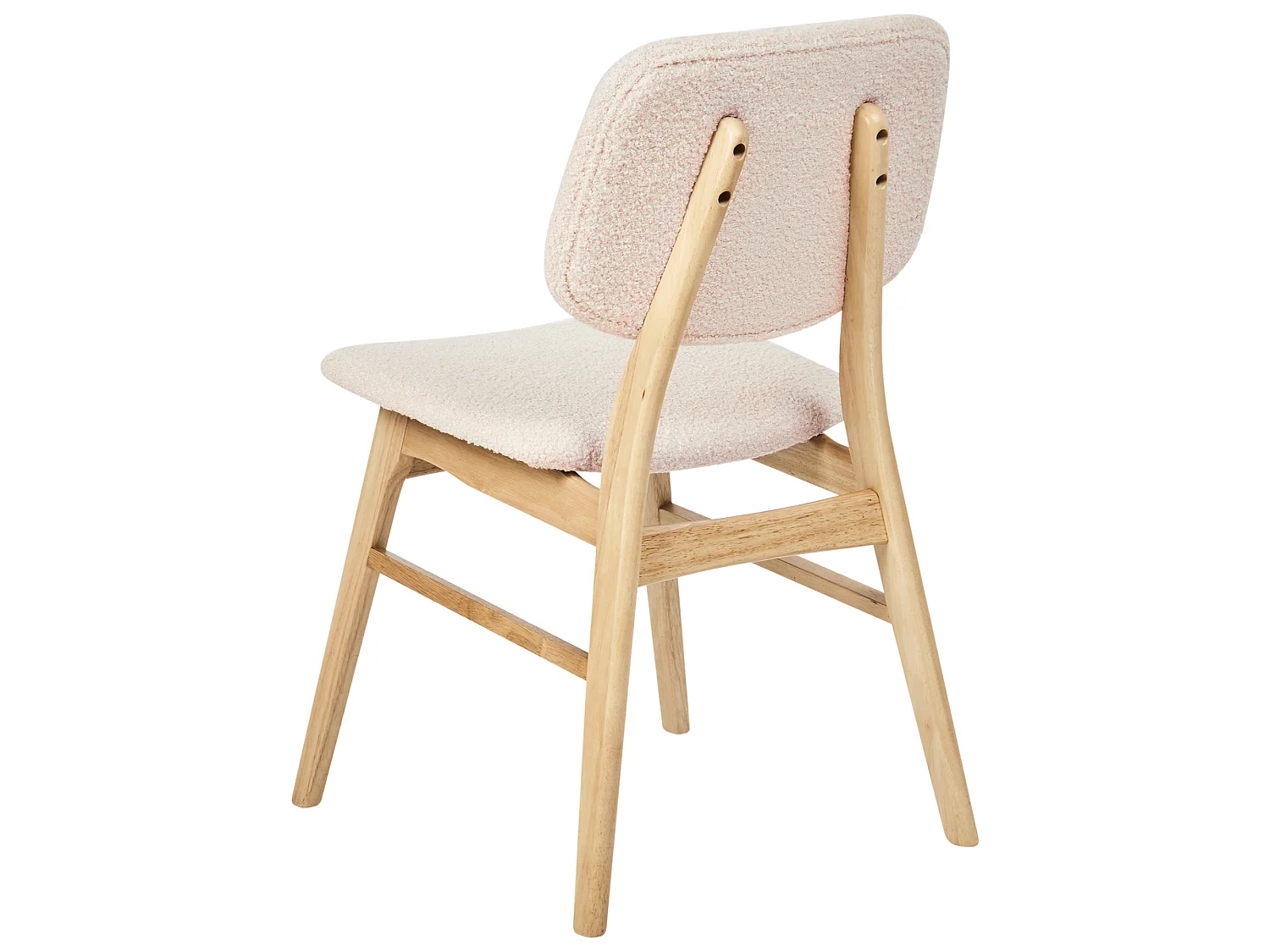 Lot de 2 chaises de salle à manger ELLA Bois Marron clair/beige