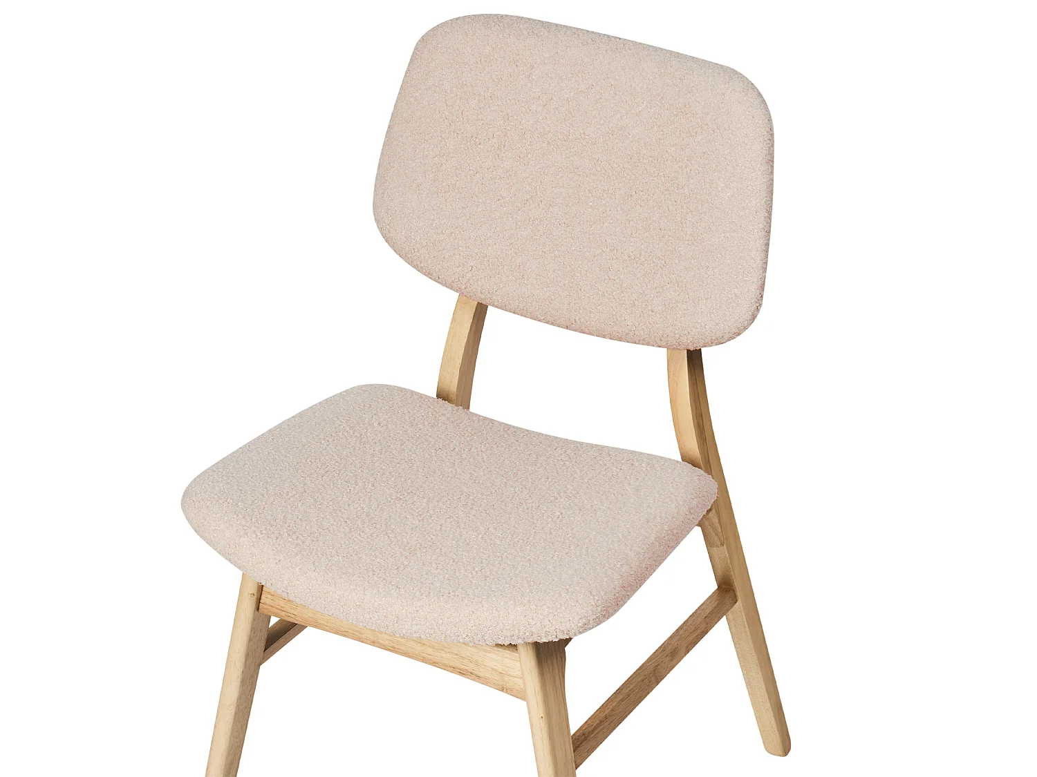 Lot de 2 chaises de salle à manger ELLA Bois Marron clair/beige
