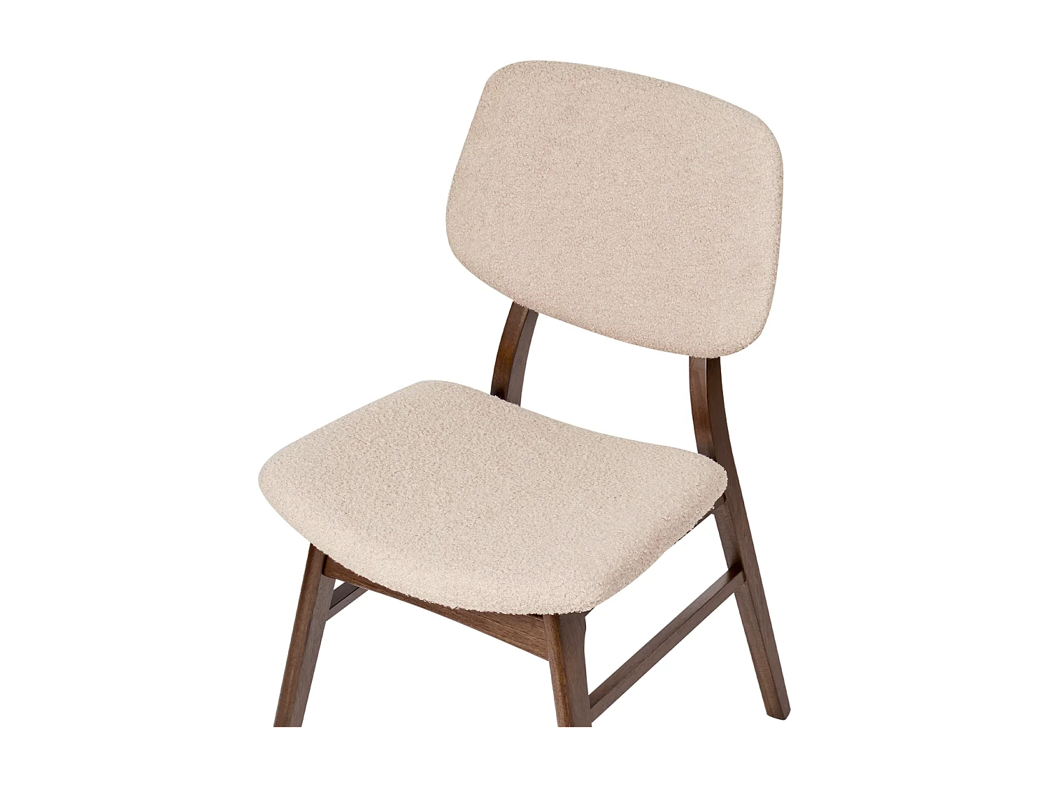 Lot de 2 chaises de salle à manger ELAINE Bois Marron foncé/beige