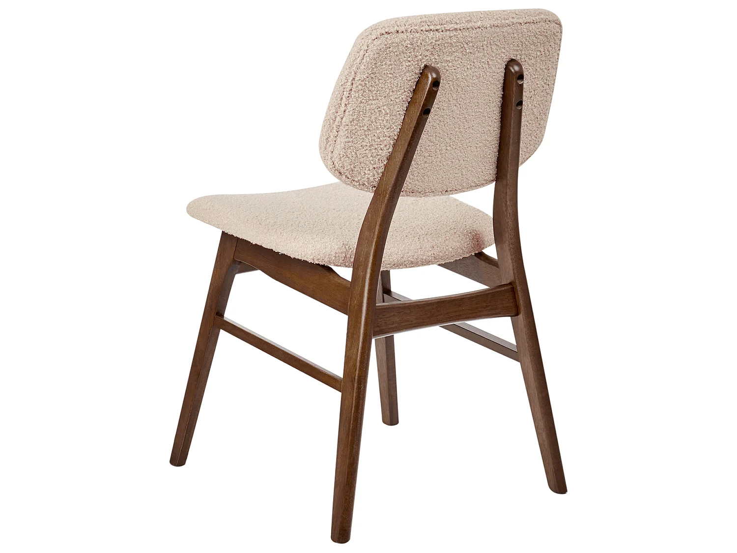 Lot de 2 chaises de salle à manger ELLA Bois Marron foncé/beige