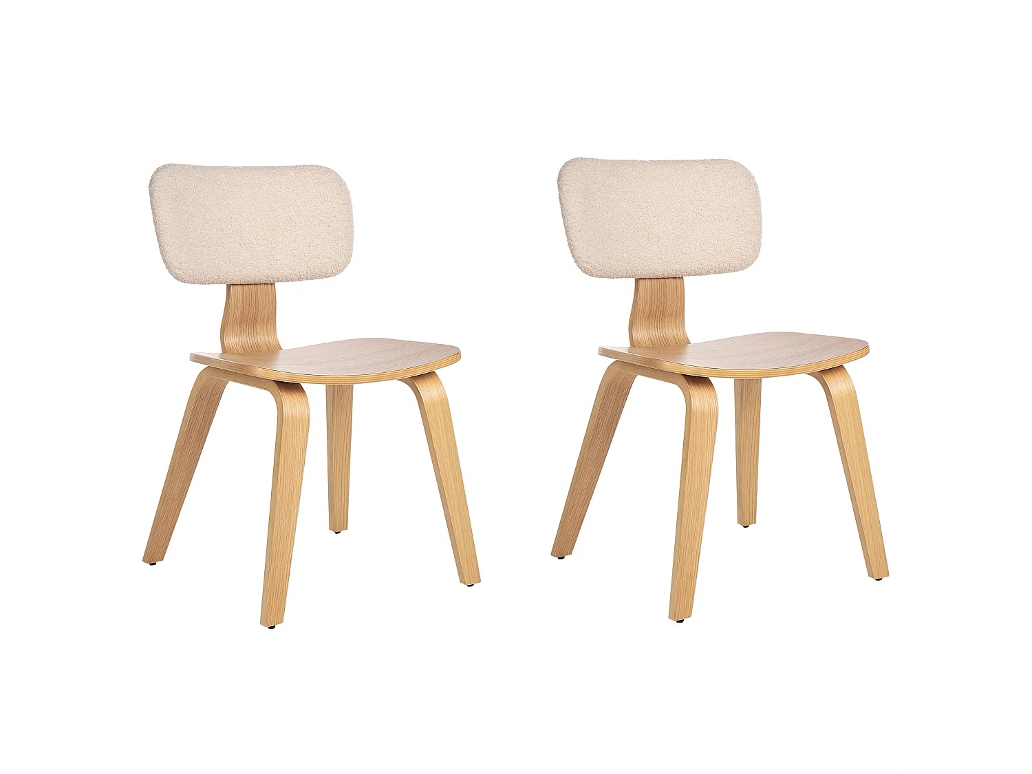 Set van 2 eetkamerstoelen LUCINDA Hout Lichte houtkleur