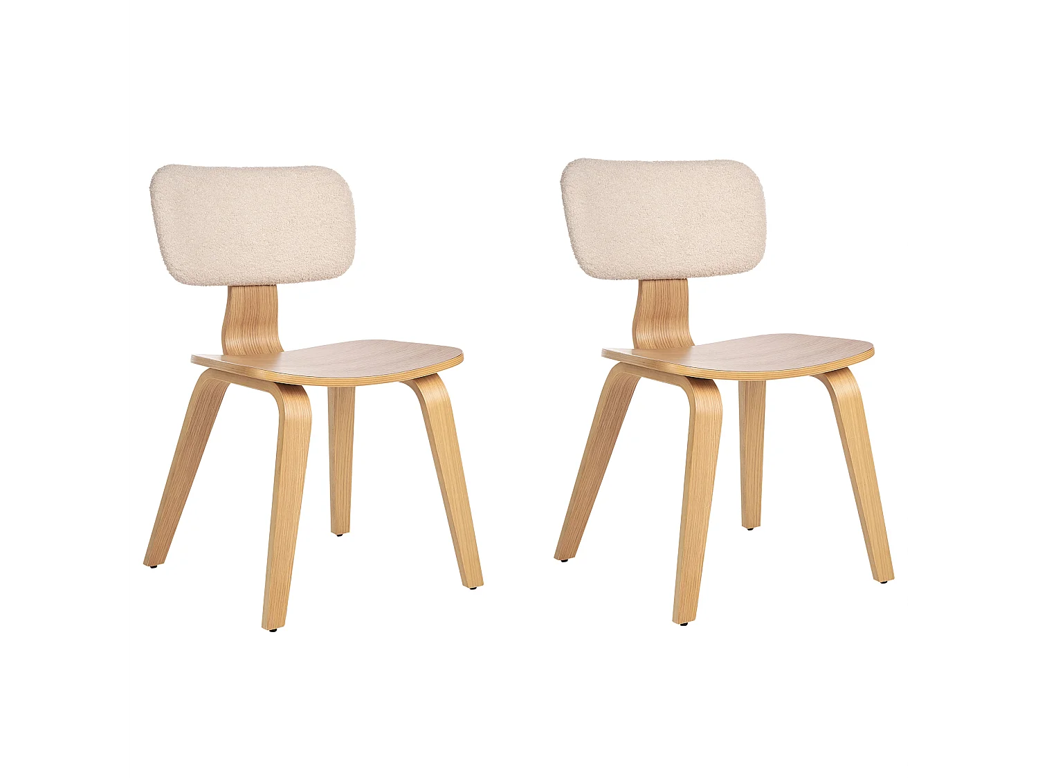 Lot de 2 chaises de salle à manger LUCINDA Bois Marron clair