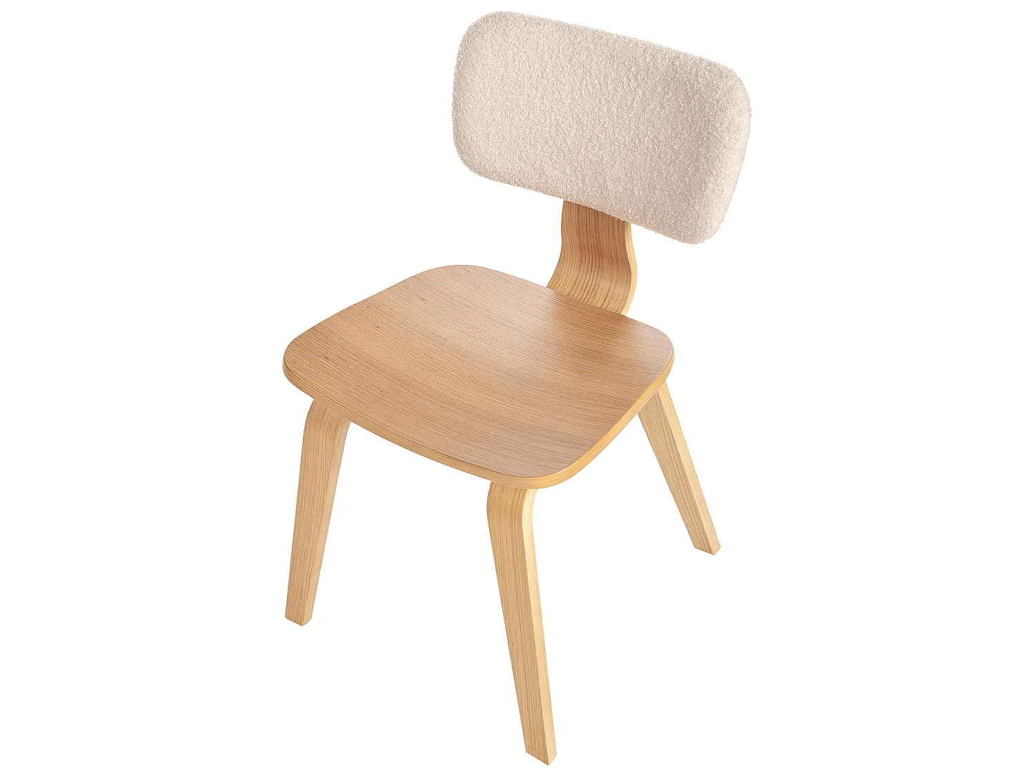 Lot de 2 chaises de salle à manger LUCINDA Bois Marron clair