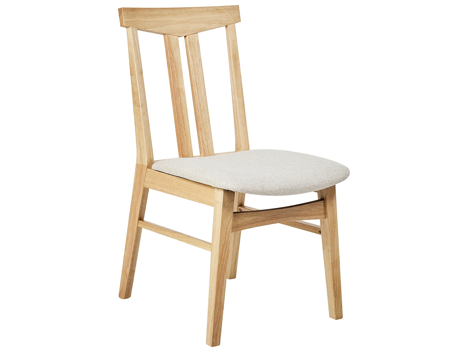 Set of 2 Dining Chairs AVALON Wood Light Beige
