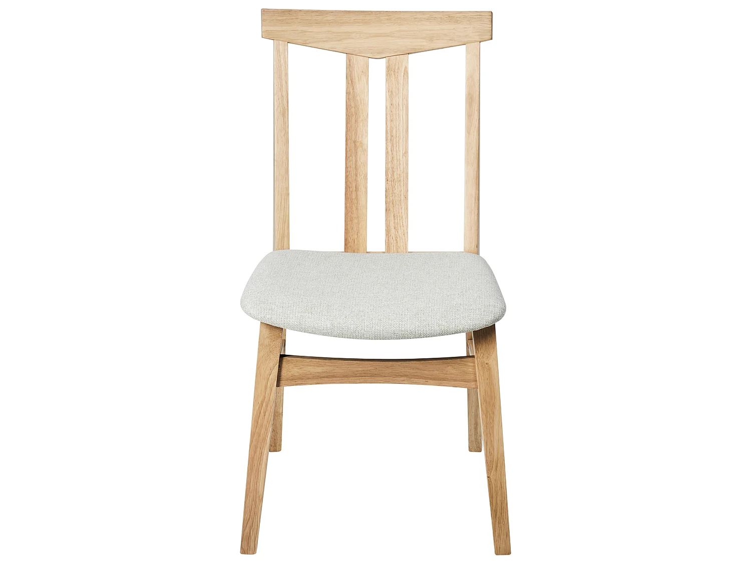 Set of 2 Dining Chairs AVALON Wood Light Beige