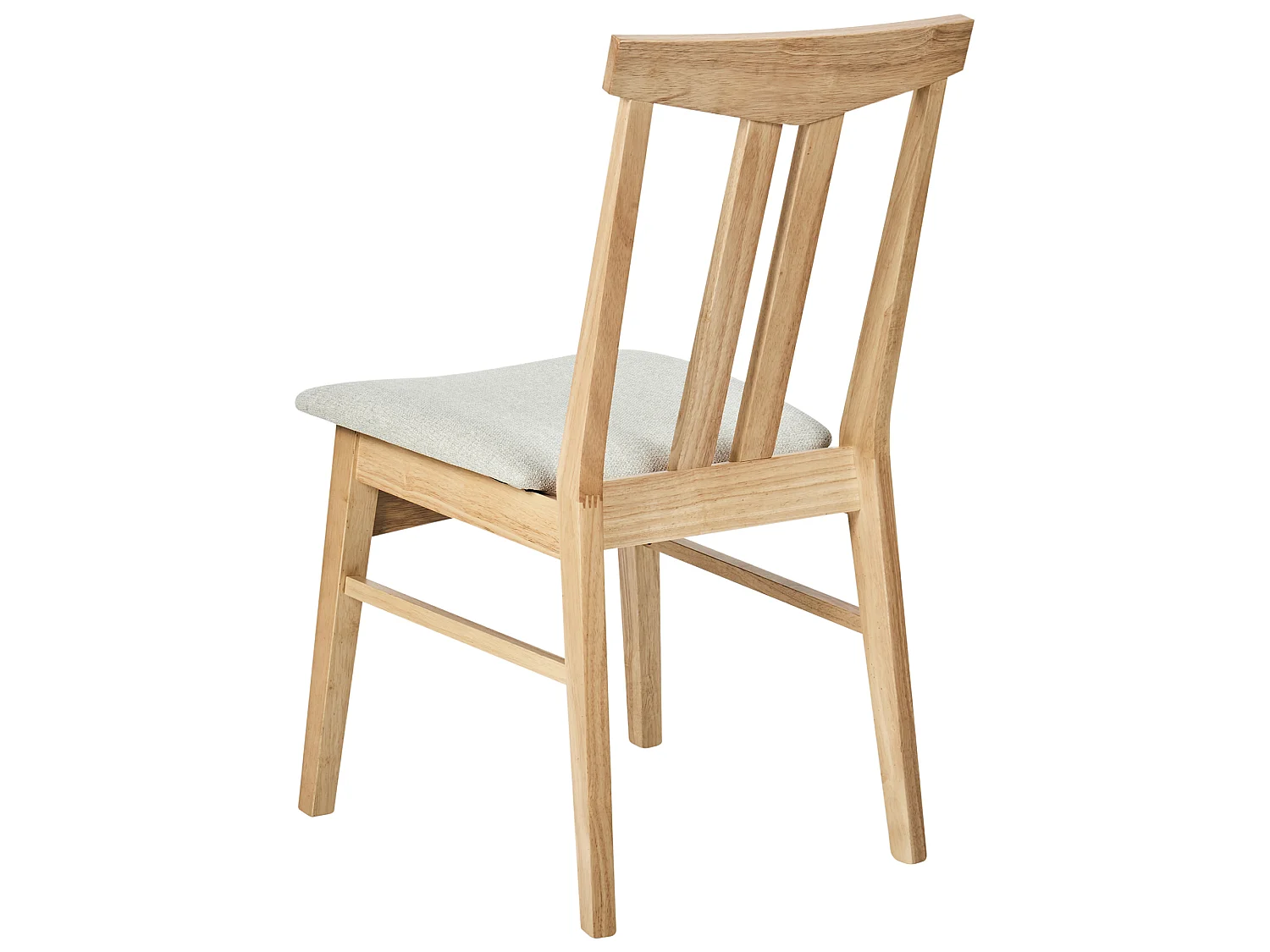 Set of 2 Dining Chairs AVALON Wood Light Beige