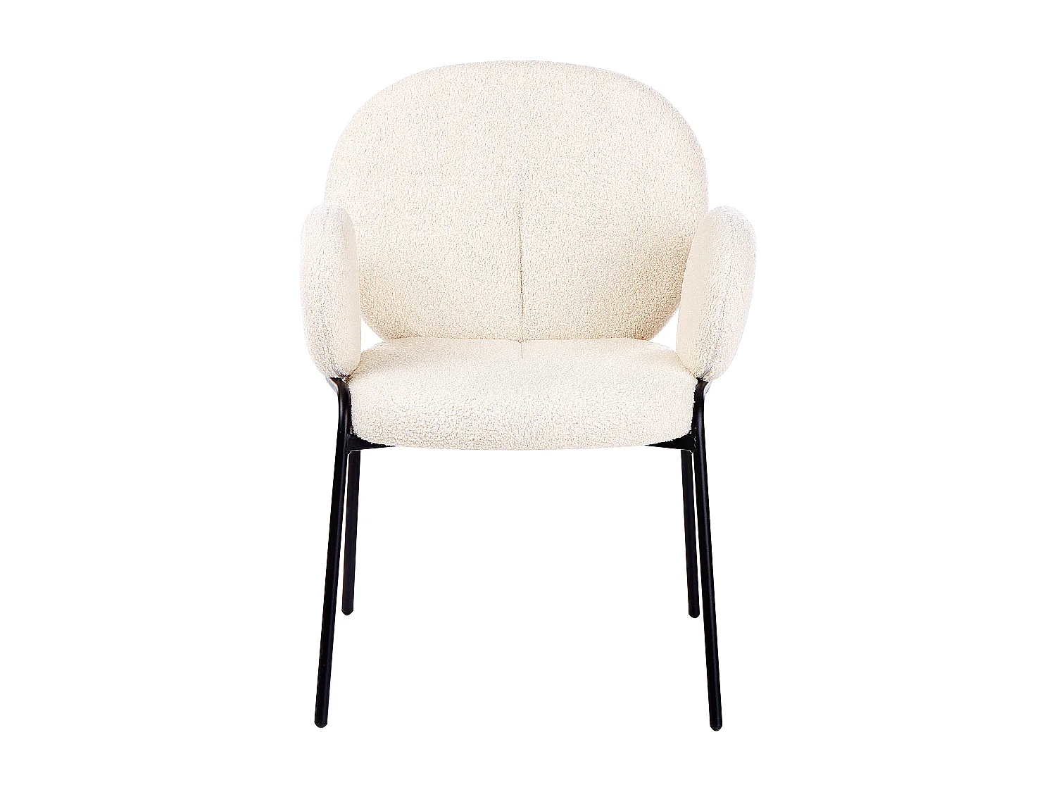 Set van 2 eetkamerstoelen ELY Bouclé Gebroken wit