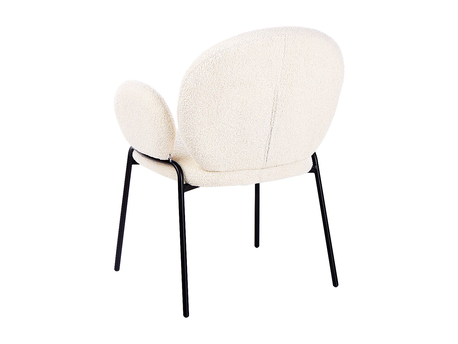 Set van 2 eetkamerstoelen ELY Bouclé Gebroken wit