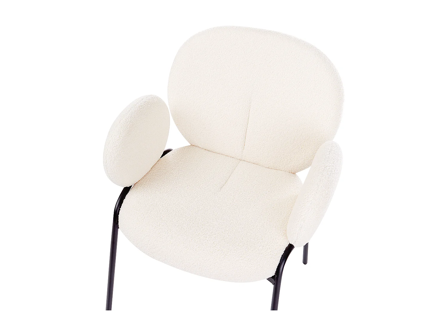 Set van 2 eetkamerstoelen ELY Bouclé Gebroken wit