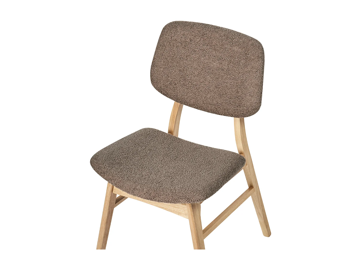 Lot de 2 chaises de salle à manger ELAINE Bois Marron clair/taupe