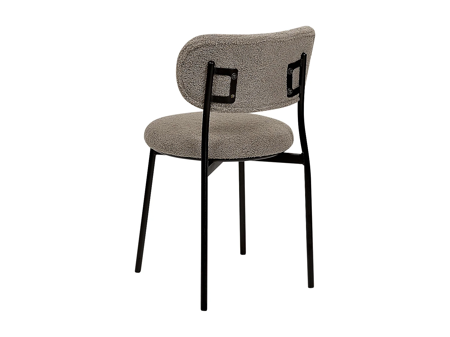 Lot de 2 chaises de salle à manger CASEY Bouclé Taupe