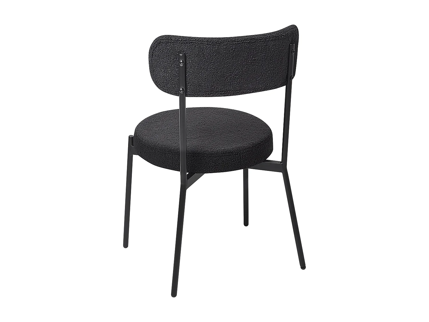 Lot de 2 chaises de salle à manger ALLISON Bouclé Noir