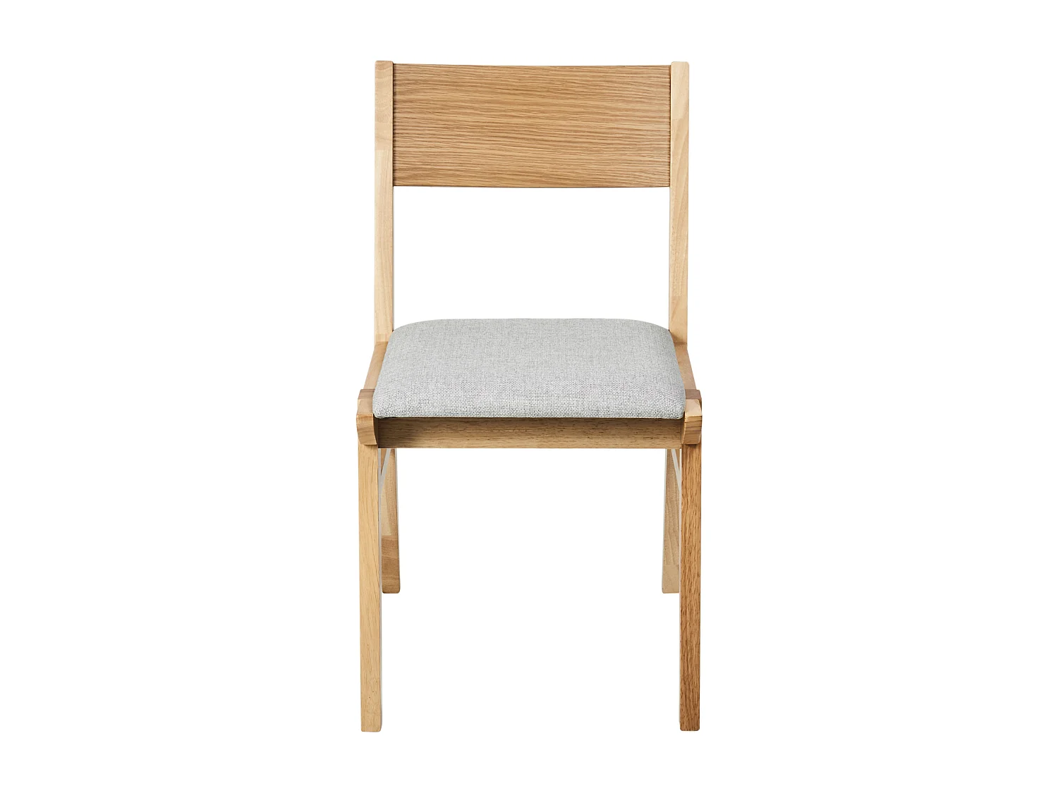 Zestaw 2 krzeseł do jadalni ENOLA Drewno Jasnoszary
