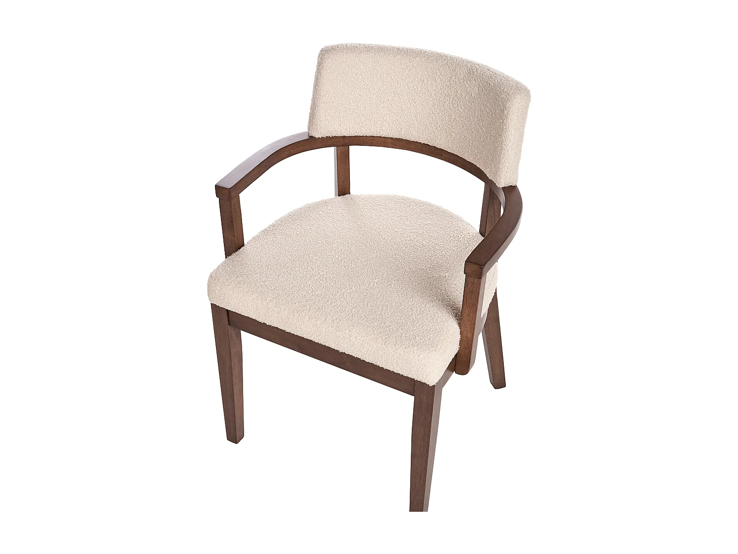 Conjunto de 2 cadeiras de jantar DALBO Bouclé Castanho escuro