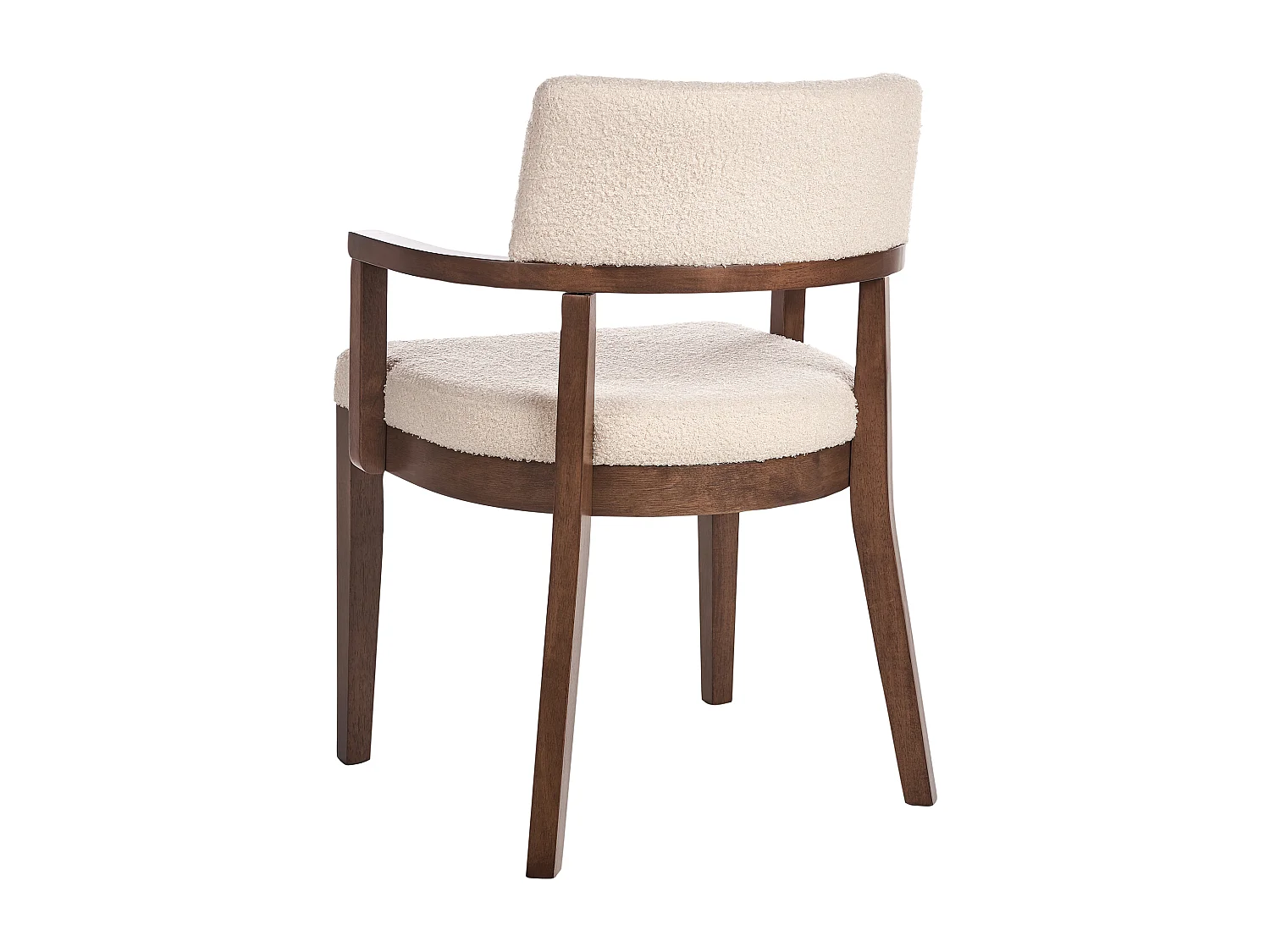 Lot de 2 chaises de salle à manger DALBO Bouclé Marron foncé/beige