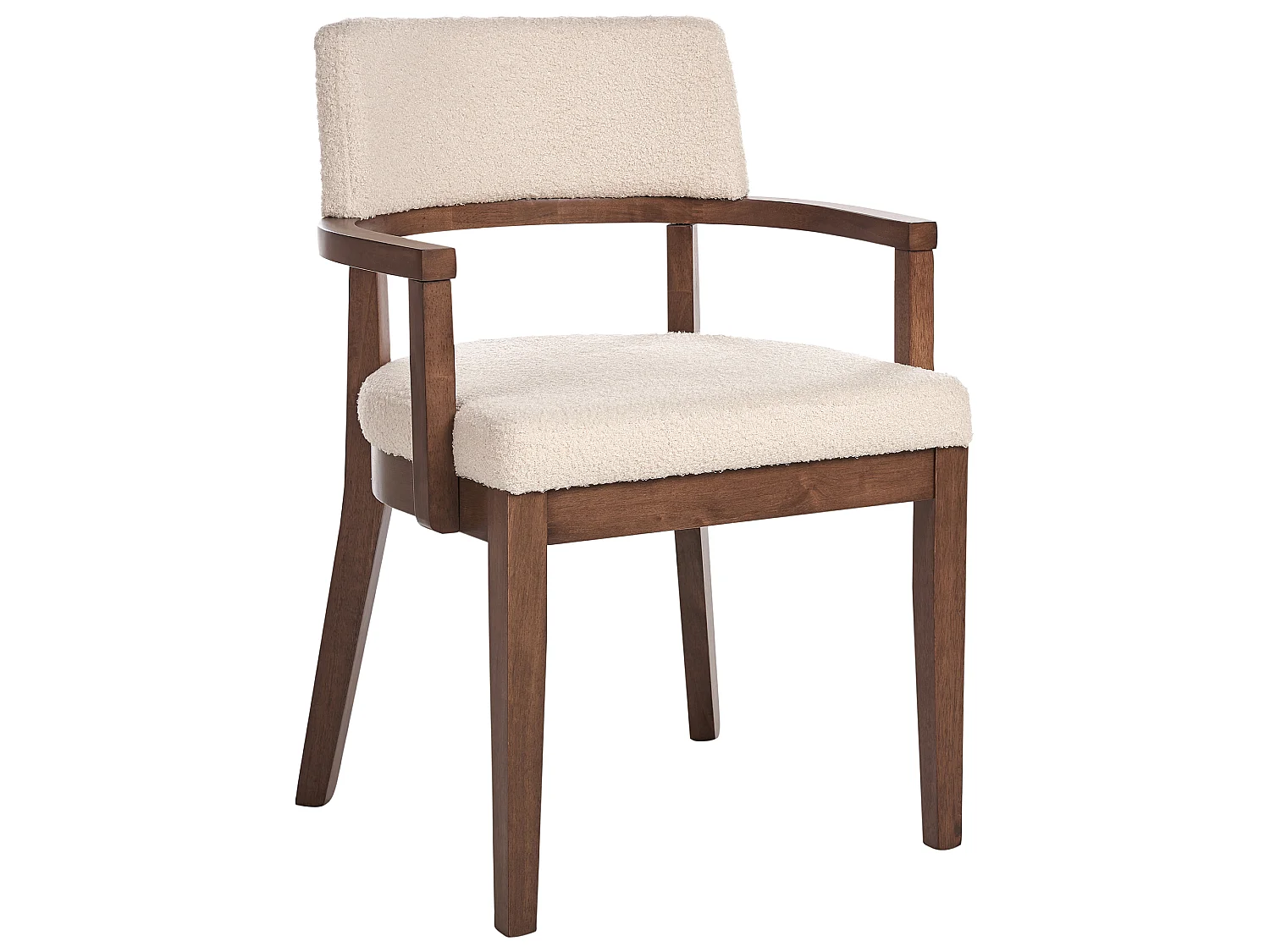Lot de 2 chaises de salle à manger DALBO Bouclé Marron foncé