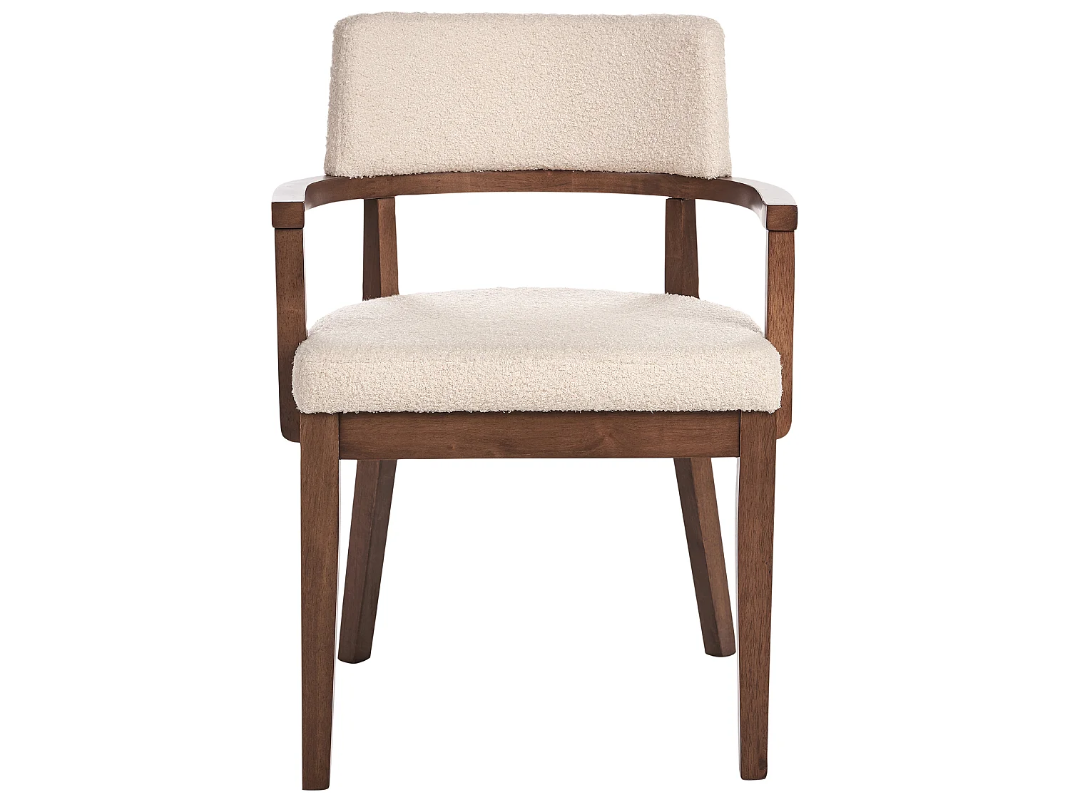 Lot de 2 chaises de salle à manger DALBO Bouclé Marron foncé