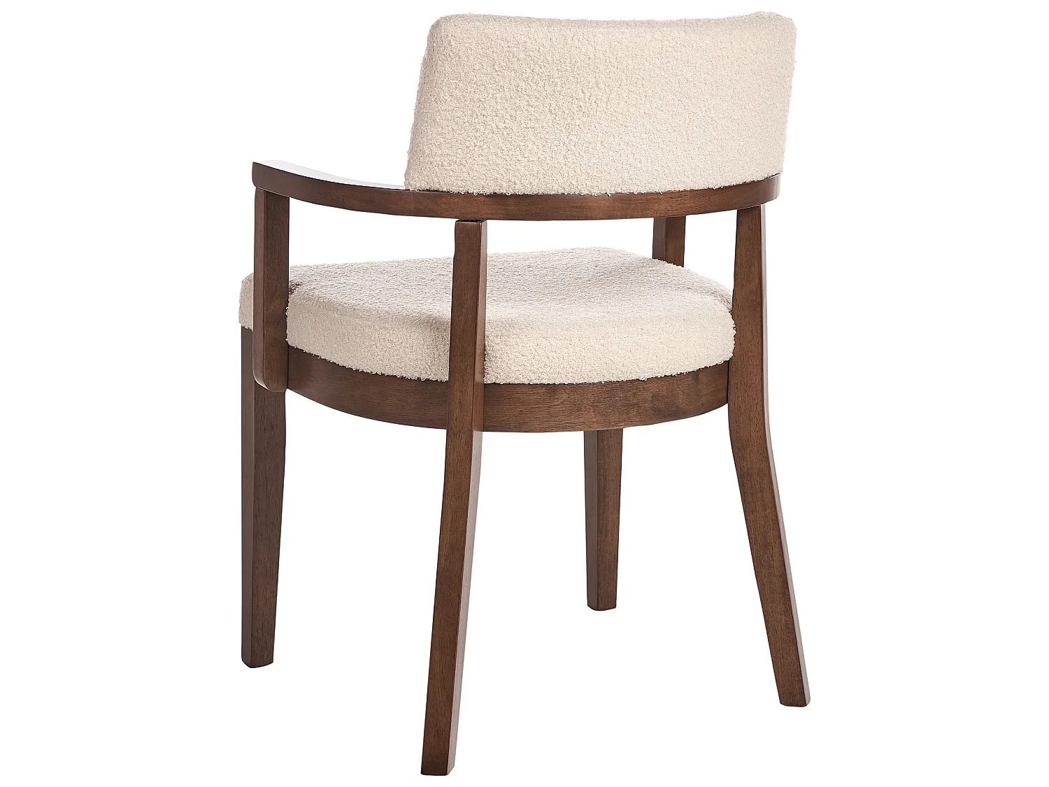 Lot de 2 chaises de salle à manger DALBO Bouclé Marron foncé