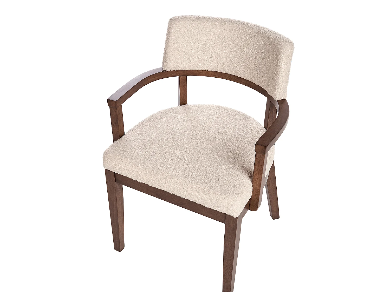 Lot de 2 chaises de salle à manger DALBO Bouclé Marron foncé