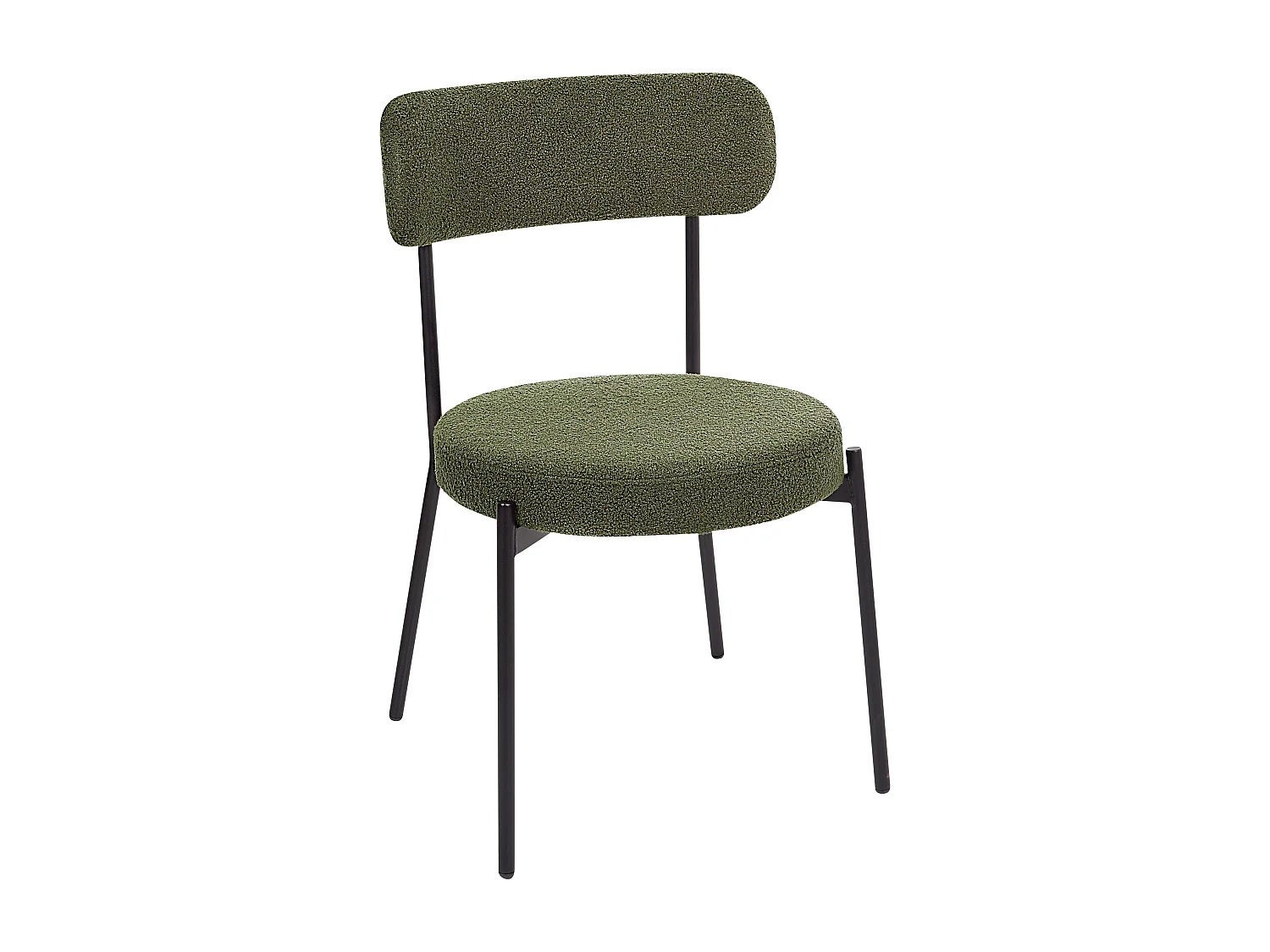Set di 2 sedie da pranzo ALLISON Bouclé Verde scuro
