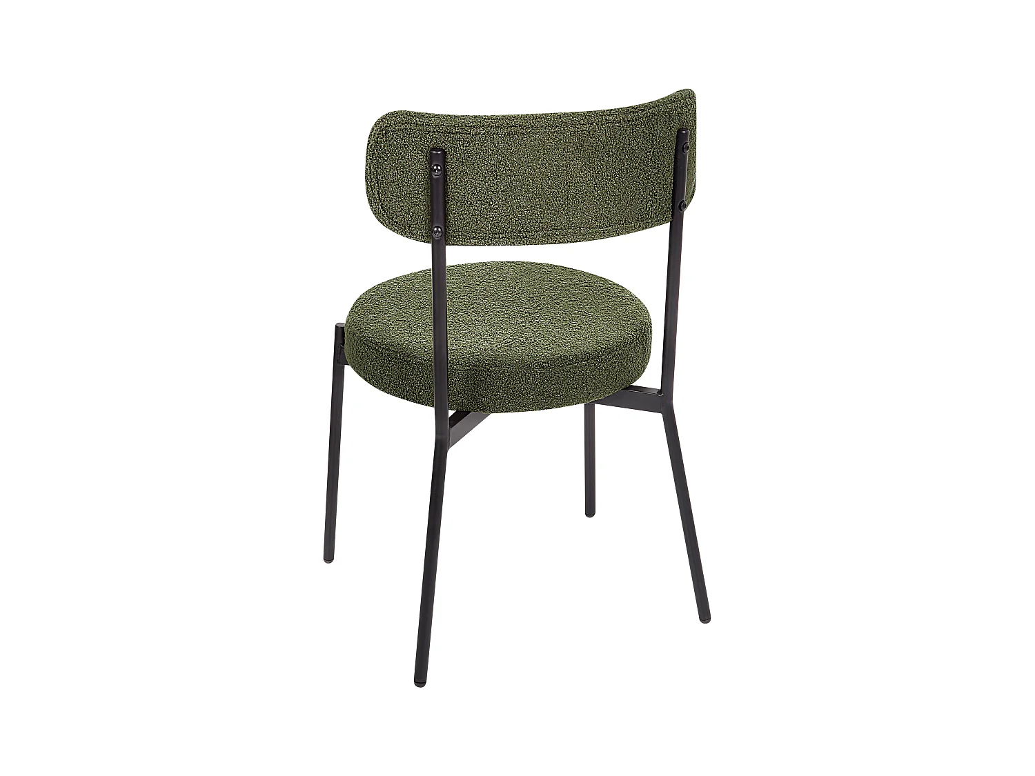 Set di 2 sedie da pranzo ALLISON Bouclé Verde scuro