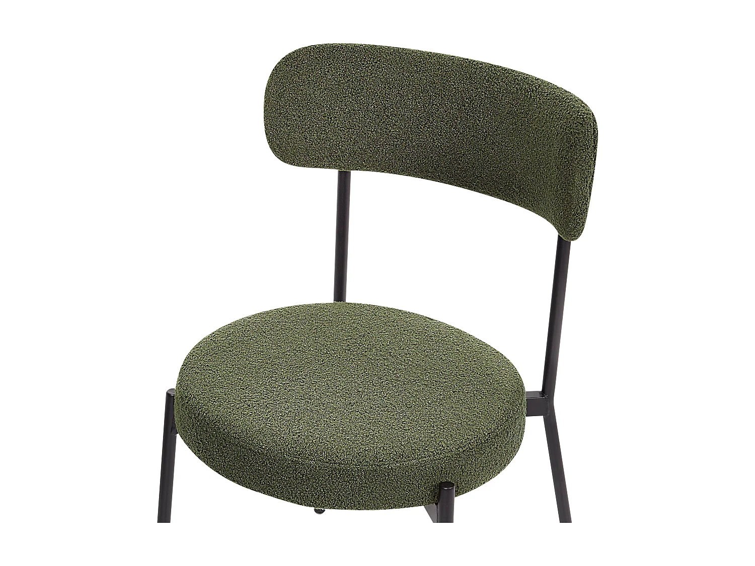 Lot de 2 chaises de salle à manger ALLISON Bouclé Vert foncé