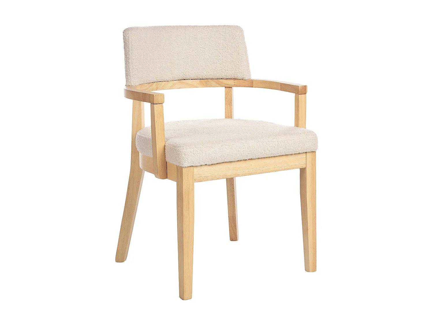 Esszimmerstuhl 2er Set DALBO Bouclé Hellbraun