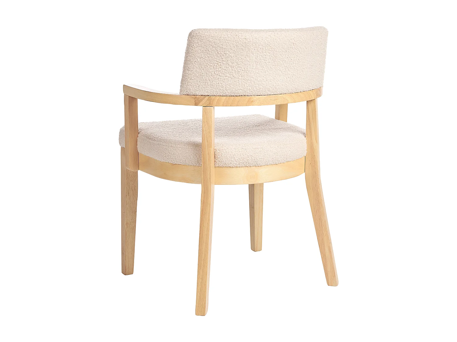 Lot de 2 chaises de salle à manger DALBO Bouclé Marron clair/beige