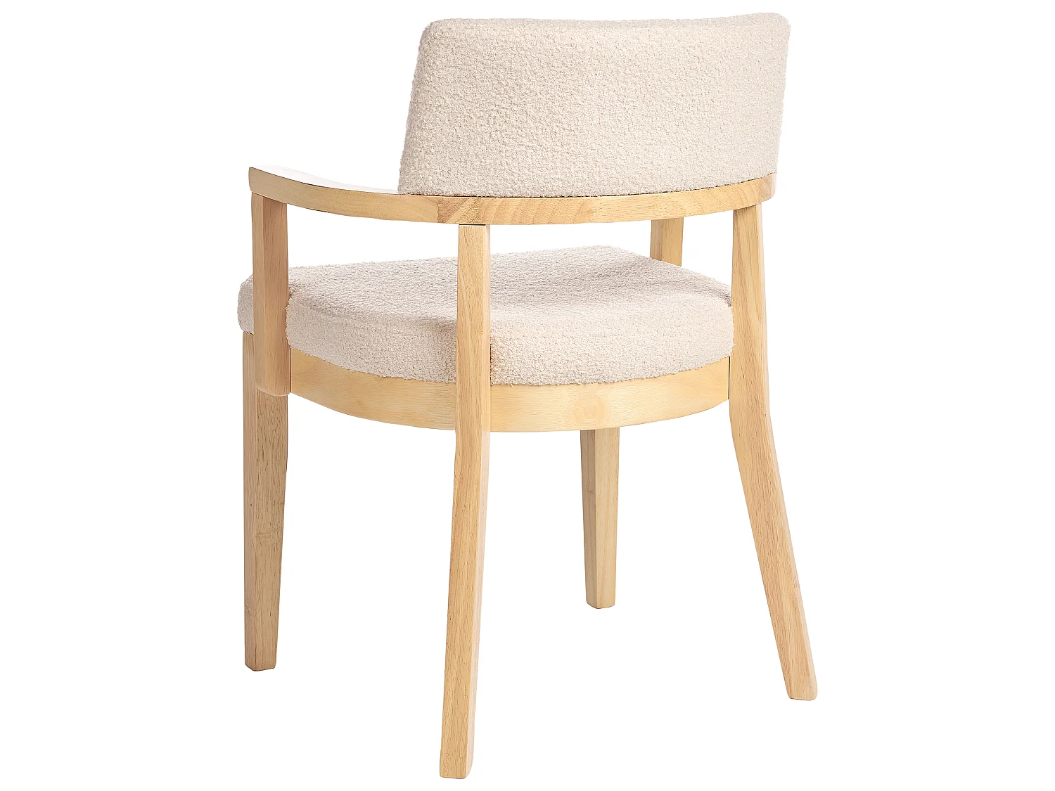 Lot de 2 chaises de salle à manger DALBO Bouclé Marron clair