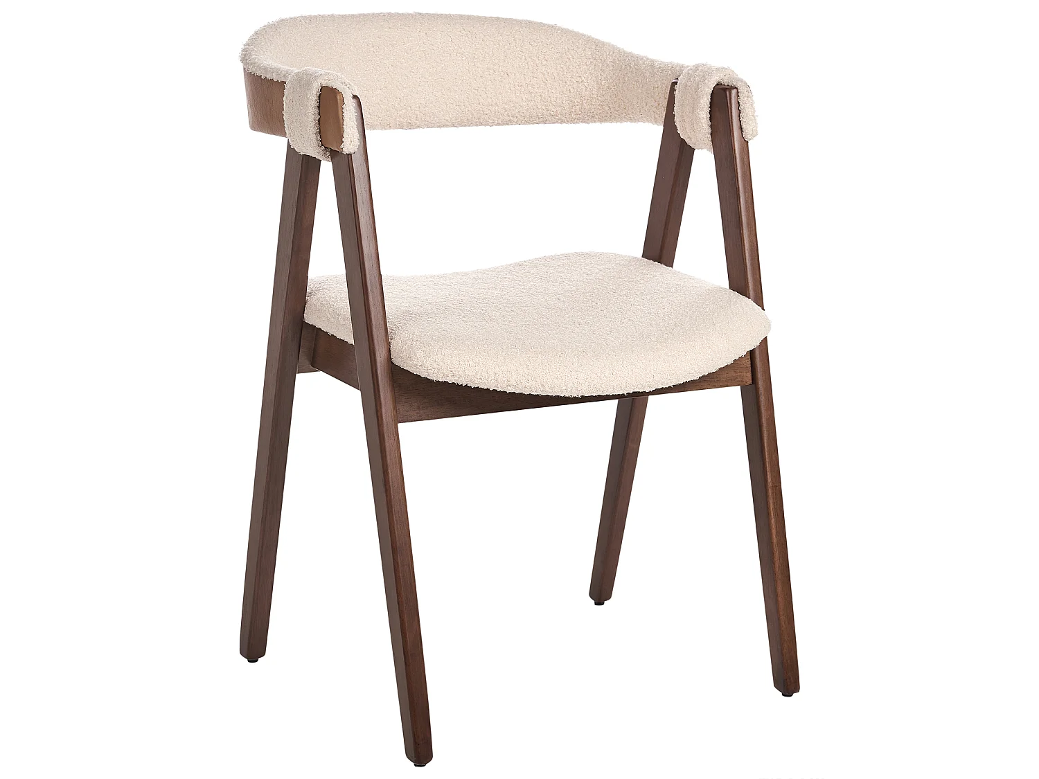 Lot de 2 chaises de salle à manger DAY Bouclé Marron foncé
