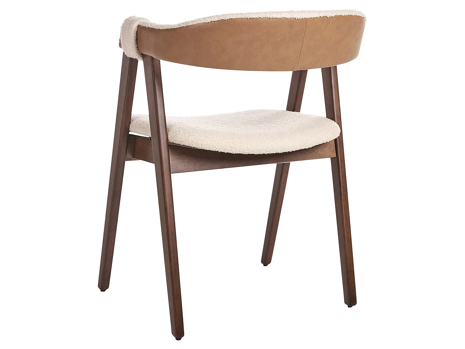 Lot de 2 chaises de salle à manger DAY Bouclé Marron foncé