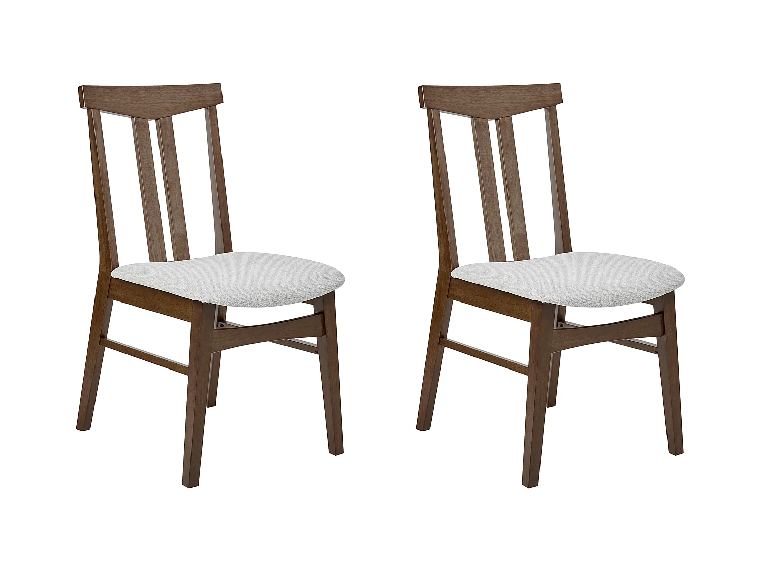 Lot de 2 chaises de salle à manger AVALON Bois Gris clair