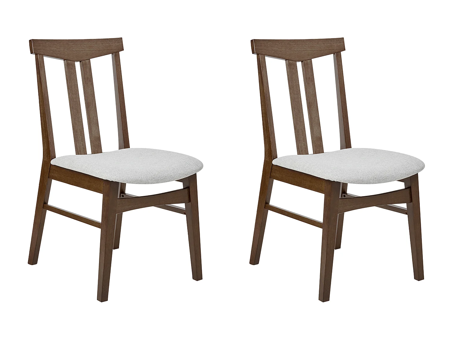 Lot de 2 chaises de salle à manger AVALON Bois Gris clair
