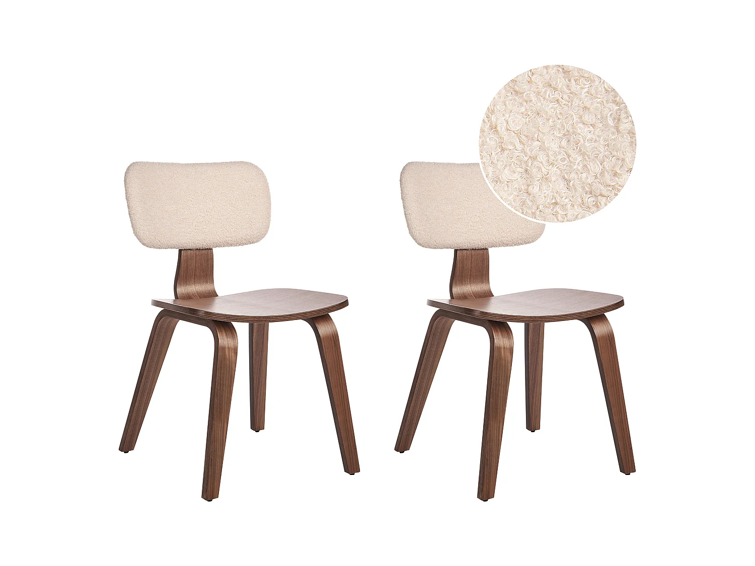 Lot de 2 chaises de salle à manger LUCINDA Bois Marron foncé