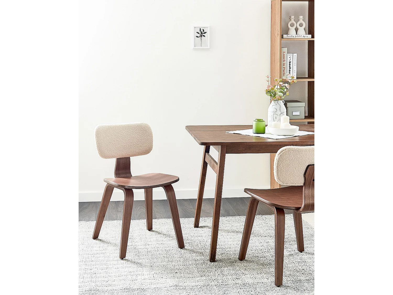 Lot de 2 chaises de salle à manger LUCINDA Bois Marron foncé