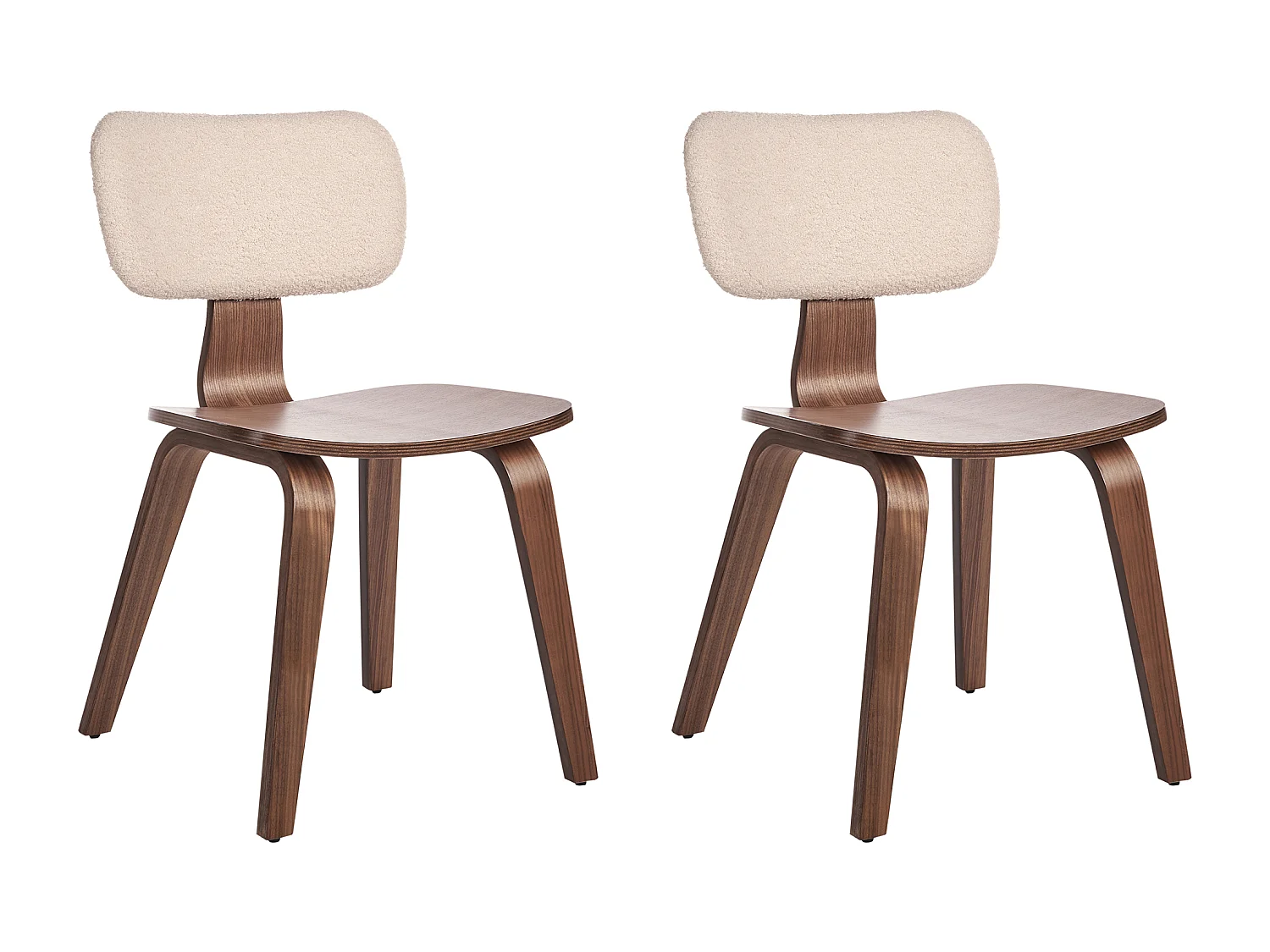 Conjunto de 2 cadeiras de jantar LUCINDA Madeira Castanho escuro