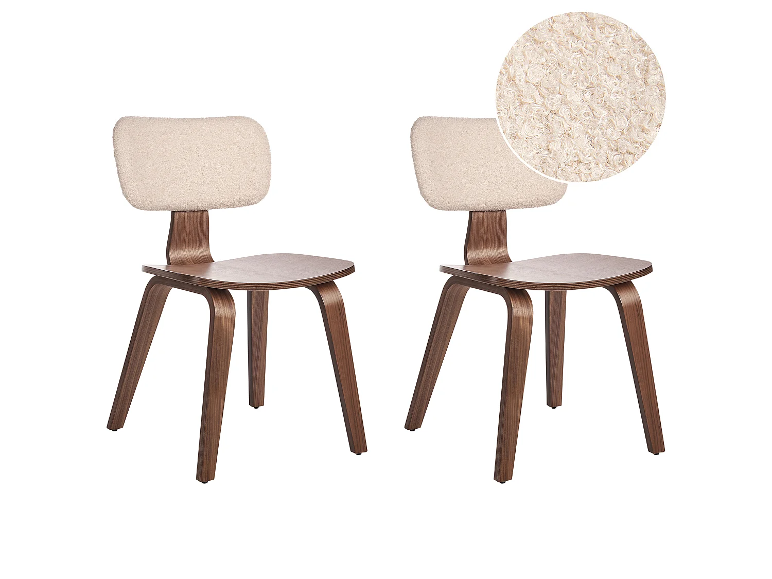 Lot de 2 chaises de salle à manger LUCINDA Bois Marron foncé