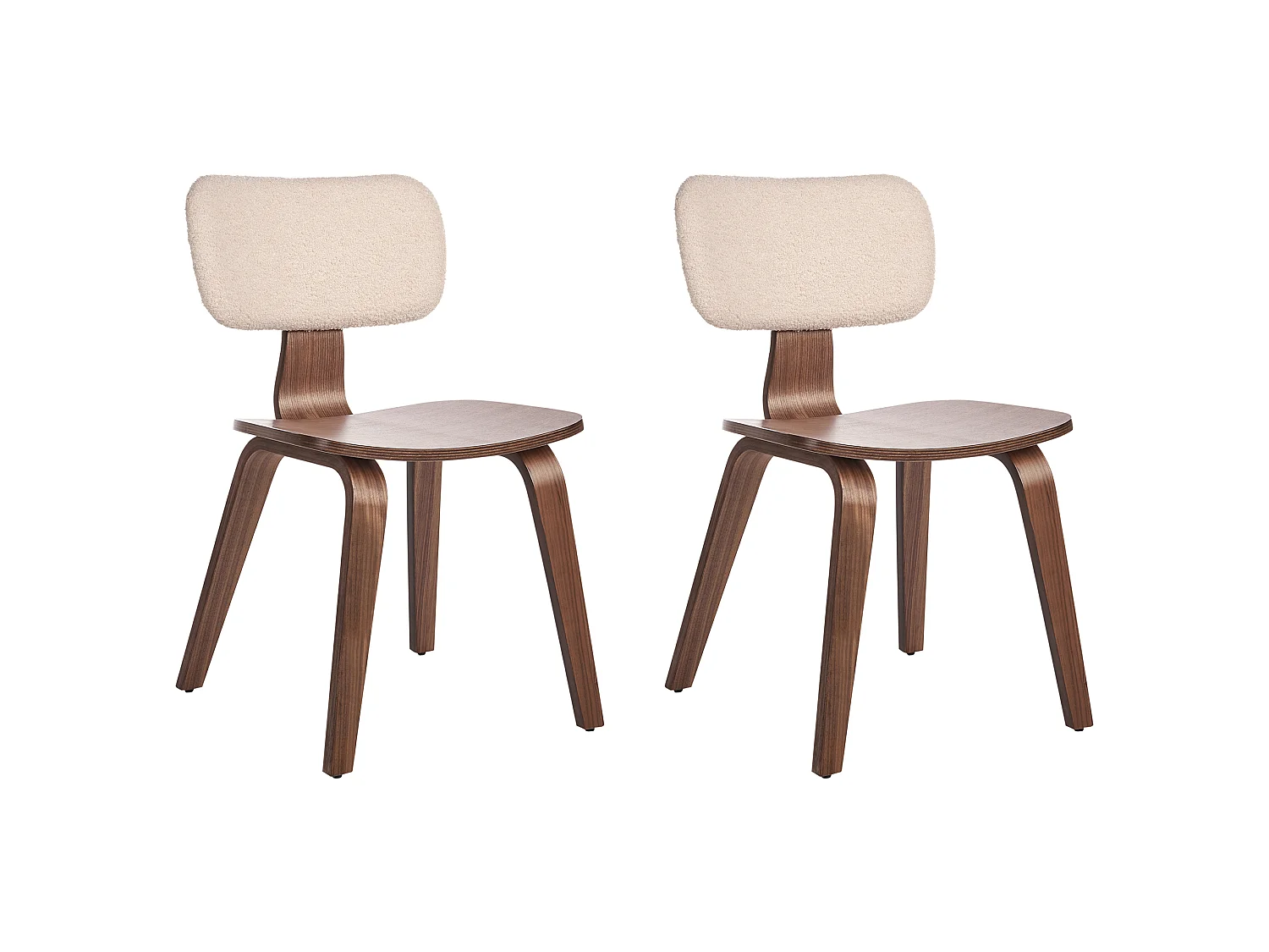 Lot de 2 chaises de salle à manger LUCINDA Bois Marron foncé