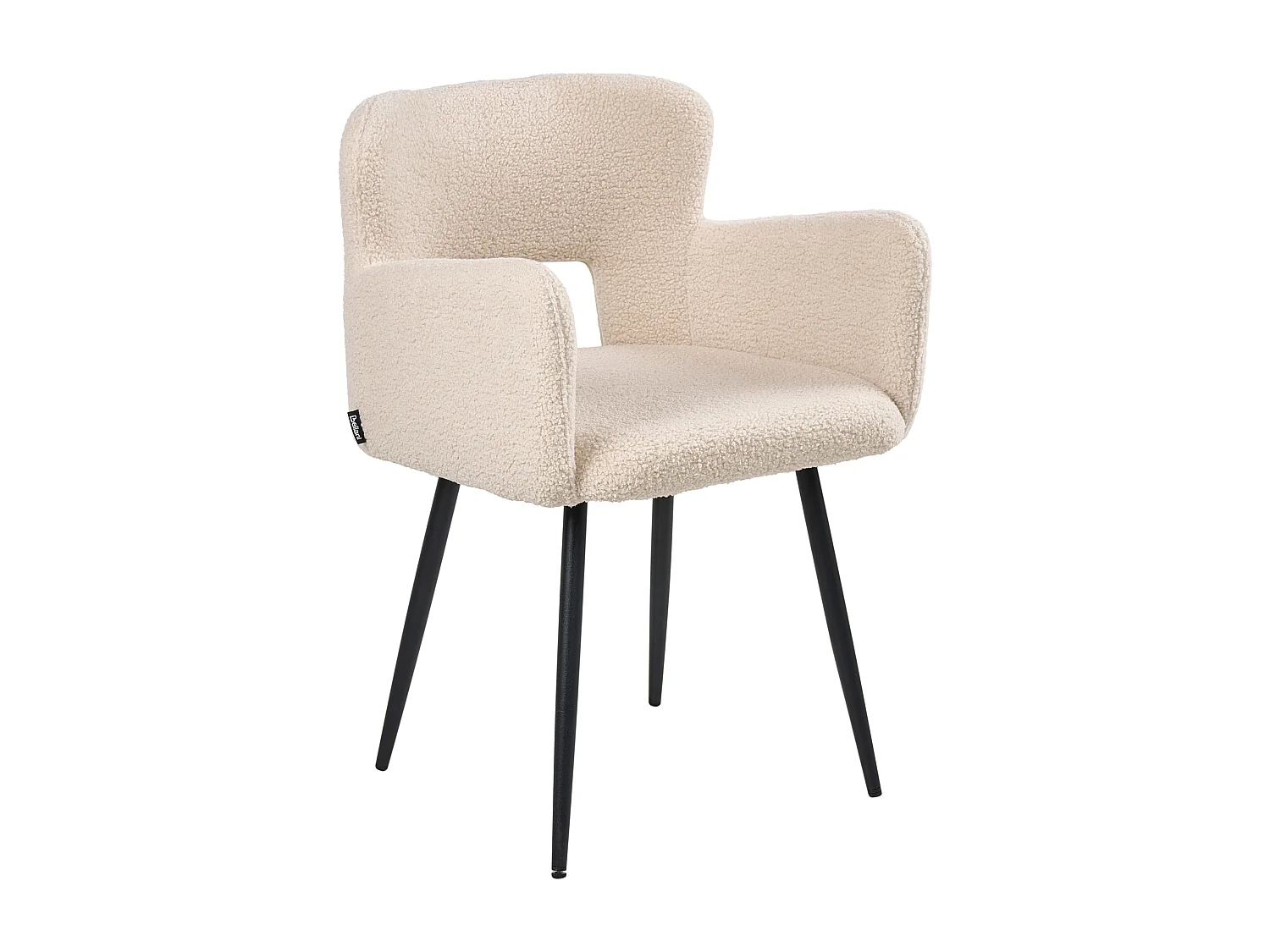 Lot de 2 chaises de salle à manger SANILAC Bouclé Beige