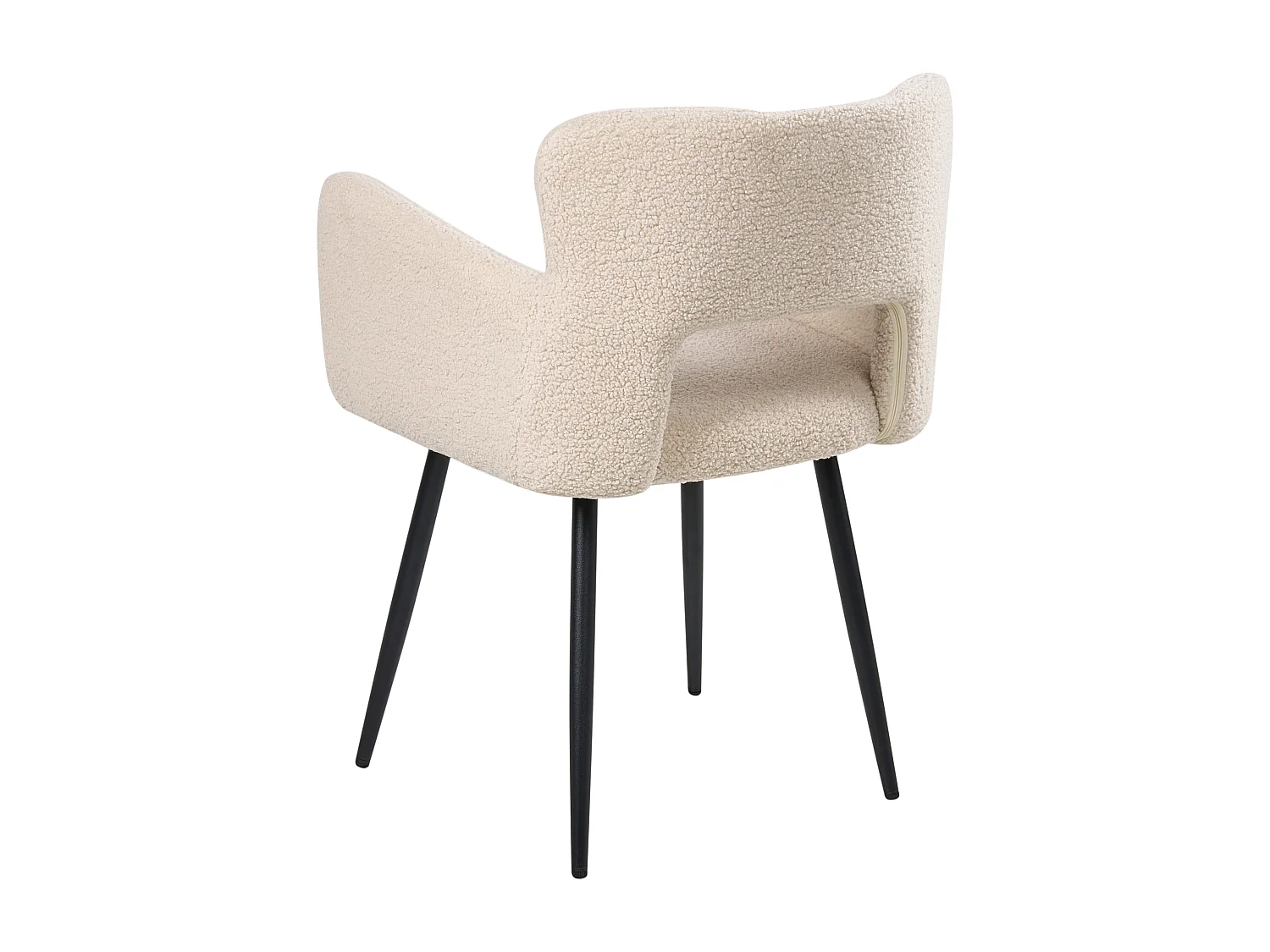 Lot de 2 chaises de salle à manger SANILAC Bouclé Beige