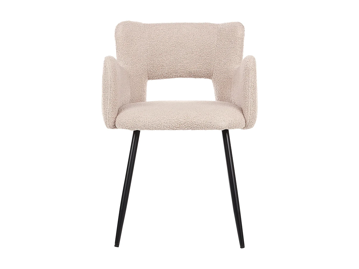 Lot de 2 chaises de salle à manger SANILAC Bouclé Beige
