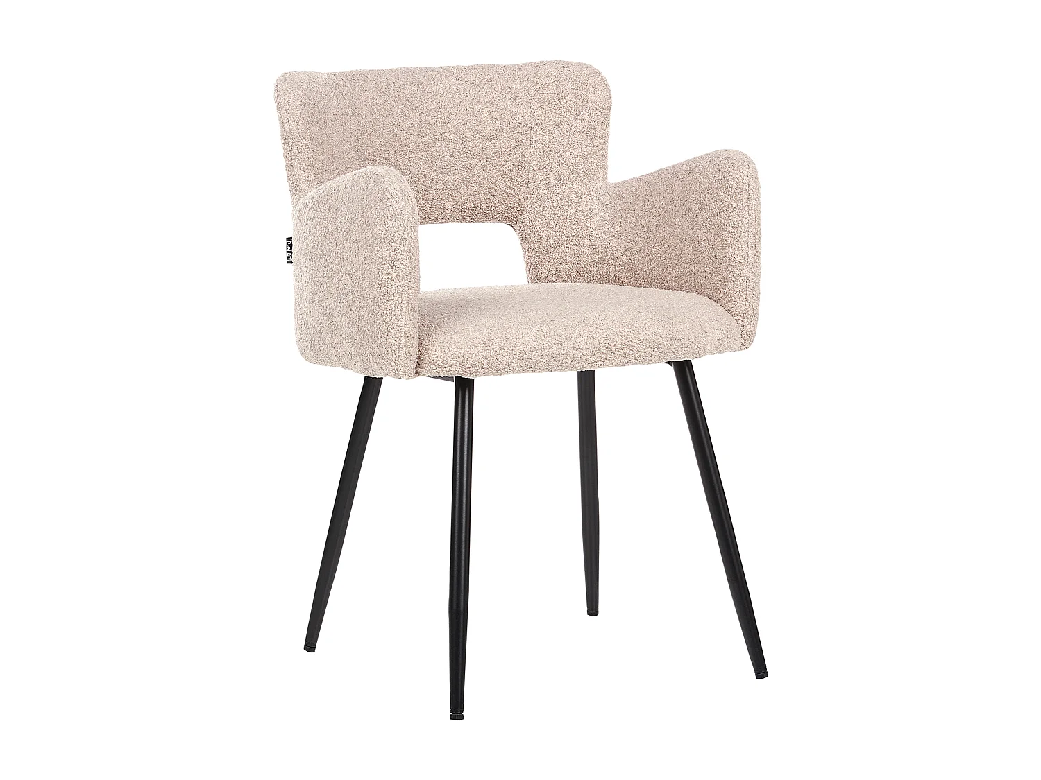 Lot de 2 chaises de salle à manger SANILAC Bouclé Beige